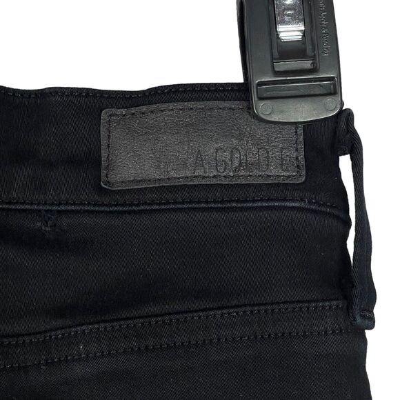 AGOLDE SZ 24 Sophie Skinny Jeans Mid-Rise Stretch Pockets Zip-Fly Black - Picture 8 of 13